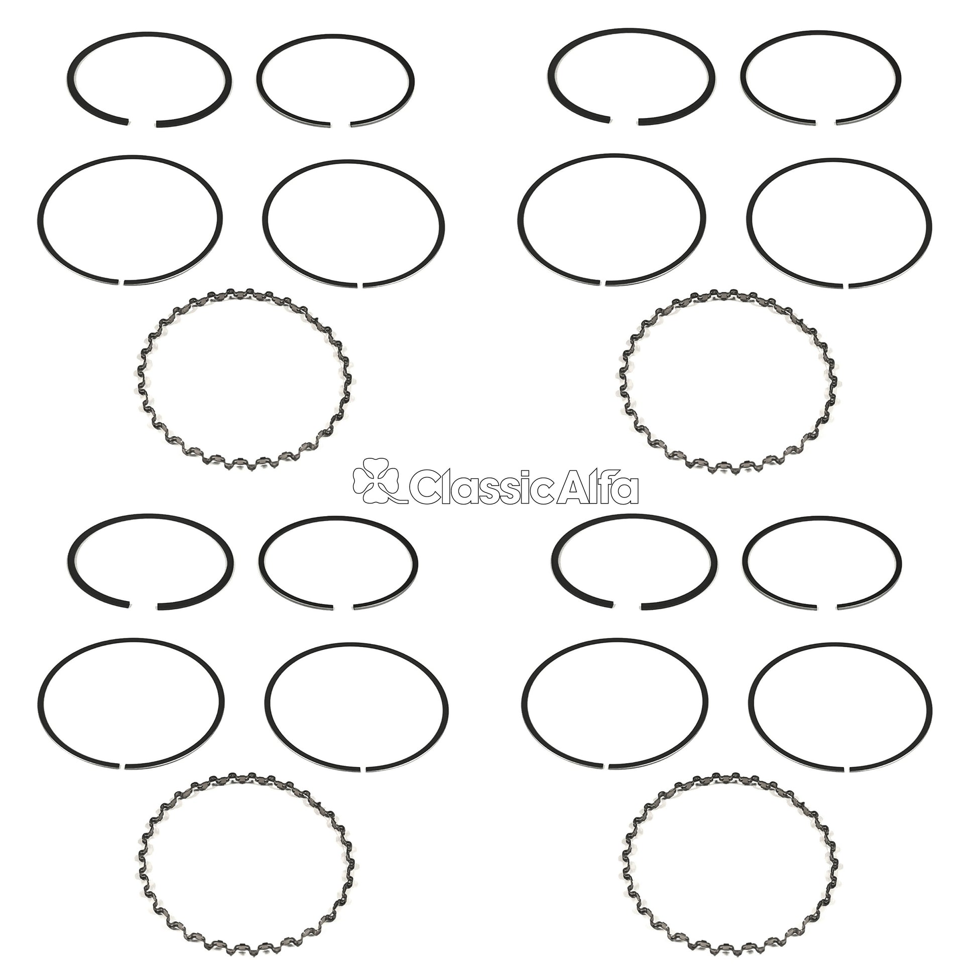 EN008/1 PISTON RINGS - 1750cc ENGINES & MONTREAL (3.5mm OIL RING)