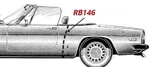 RB146 SPIDER SOFT TOP DRAIN HOSE - B-POST TO SILL