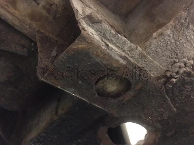 ST222 - REINFORCED PLATE FOR REAR CHASSIS LEG GT,GTV 105 & MONTREAL