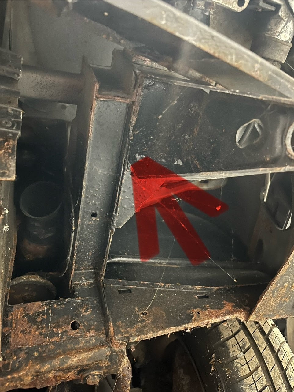 ST282 SPIDER FRONT CHASSIS LEG LOWER REPAIR  83-94