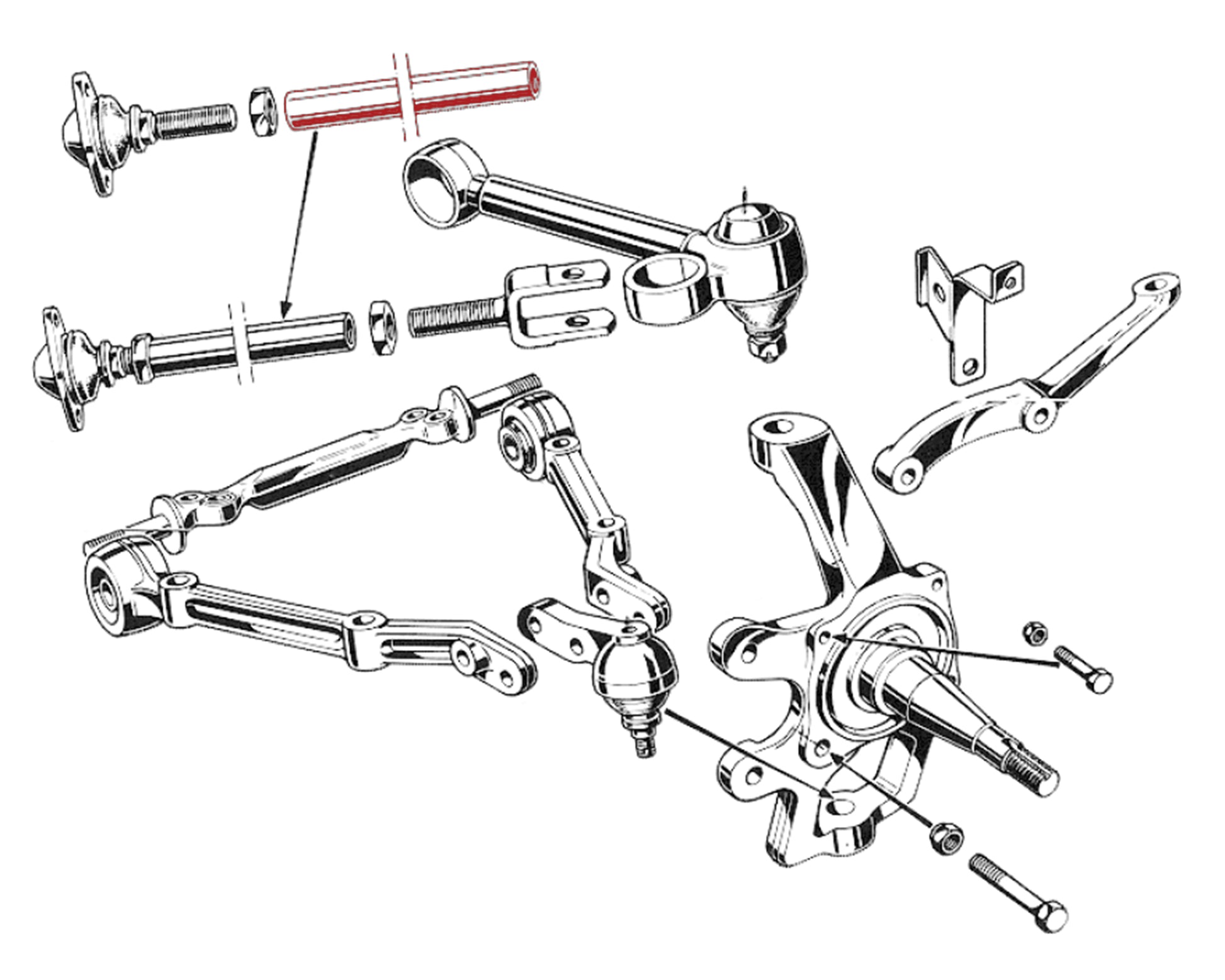 SU143 CASTOR ARM ROD