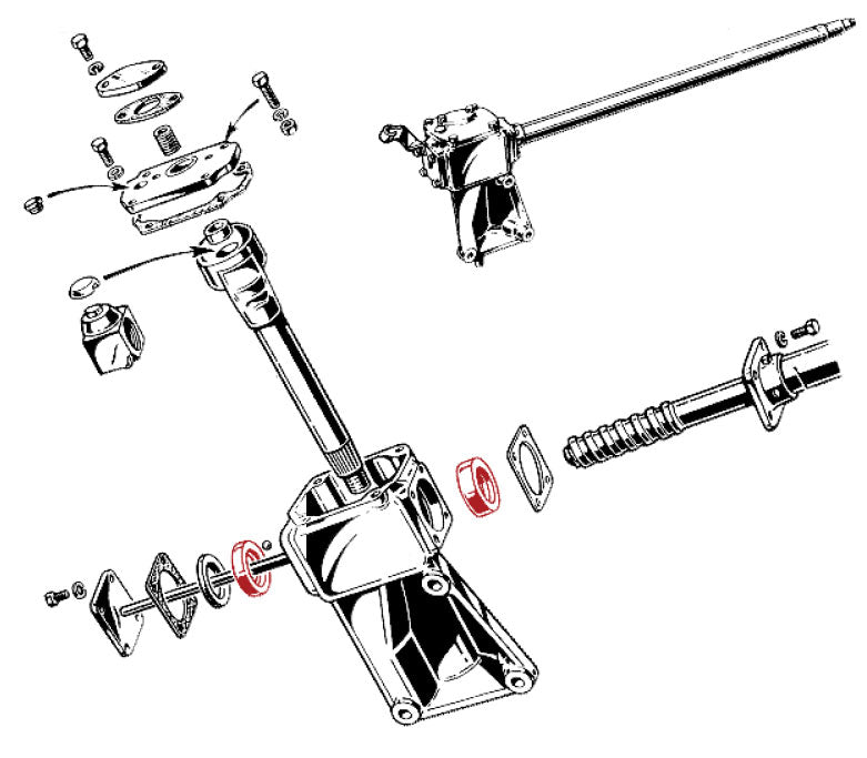 SU164 STEERING BOX BEARING HOUSING SET (BURMAN)