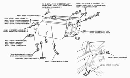 Spider Rubber Door Parts Diagram 1