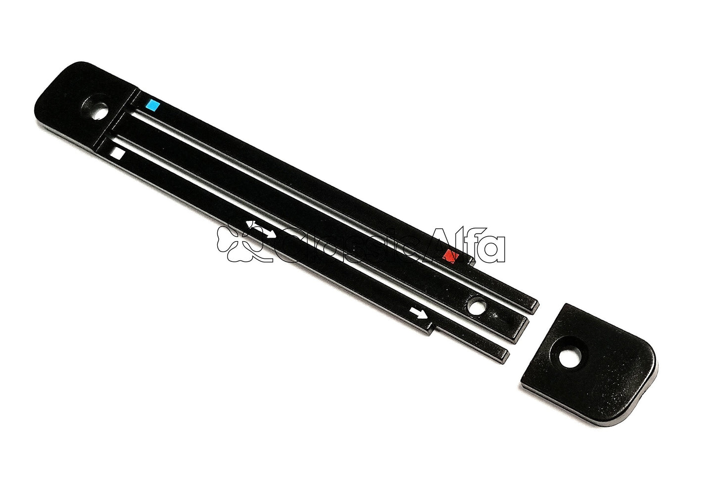 WA022 HEATER FACIA PANEL - BLACK 2 PIECE BLACK 1970-84 WITH CENTRE CONSOLE