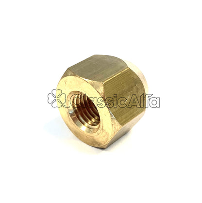 WH010/B 22mm OPEN WHEEL NUT BRASS - RIGHT HAND THREAD