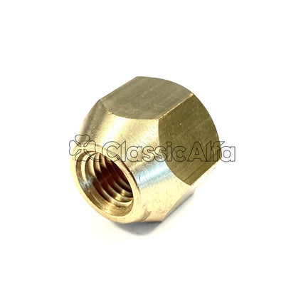 WH010/B 22mm OPEN WHEEL NUT BRASS - RIGHT HAND THREAD
