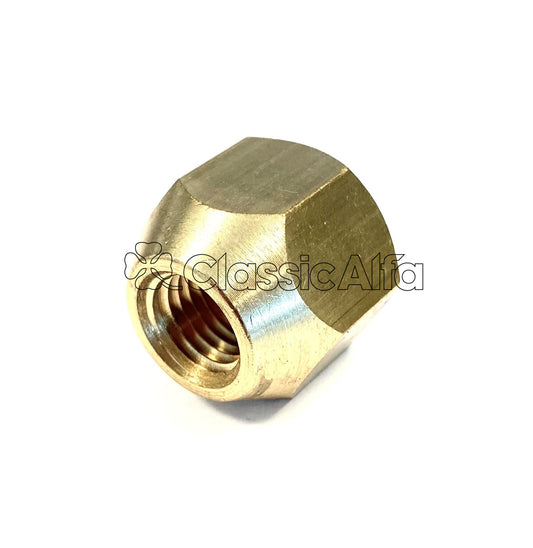 WH010/B 22mm OPEN WHEEL NUT BRASS - RIGHT HAND THREAD