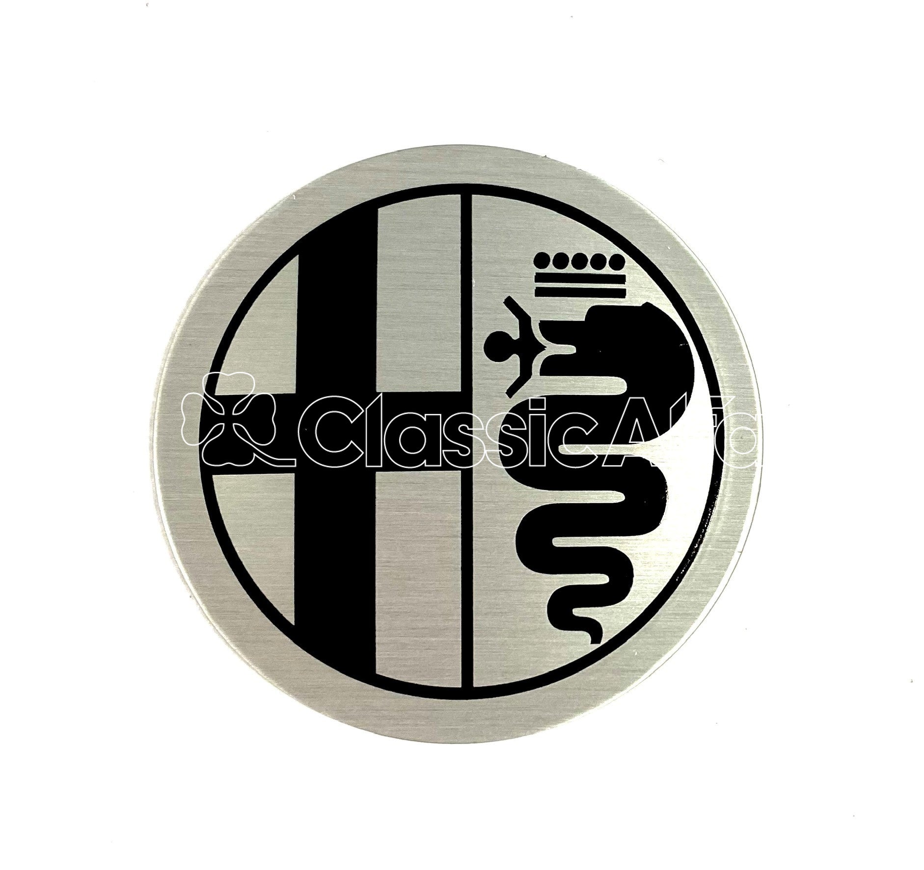 WH020/1 WHEEL CENTRE BADGE 48mm SILVER BACKGROUND