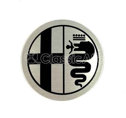 WH020/1 WHEEL CENTRE BADGE 48mm SILVER BACKGROUND