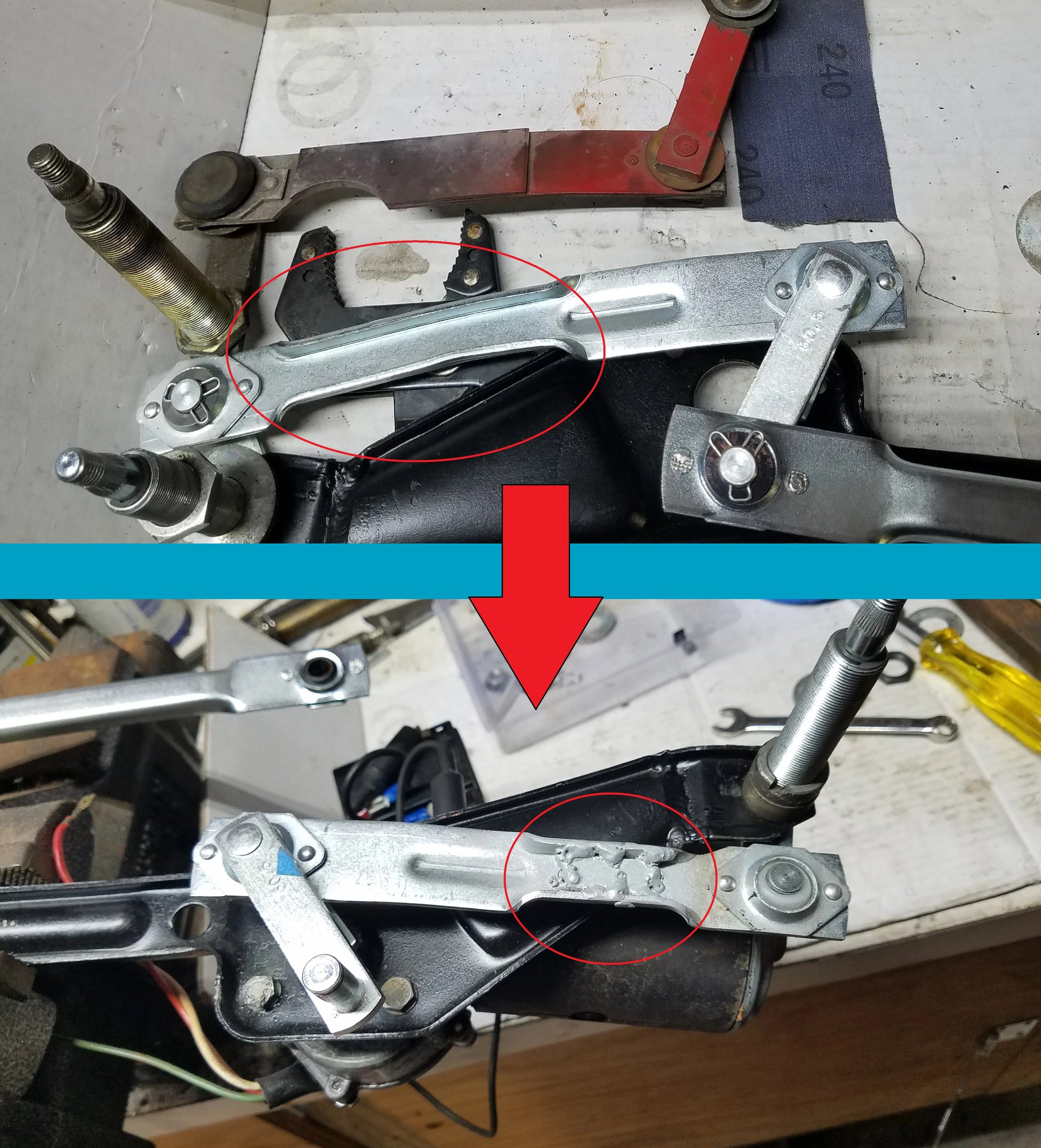 WI020 ROUNDTAIL SPIDER WIPER LINKAGE MECHANISM