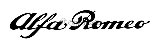 AC319 ALFA ROMEO CUT TEXT DECAL BLACK