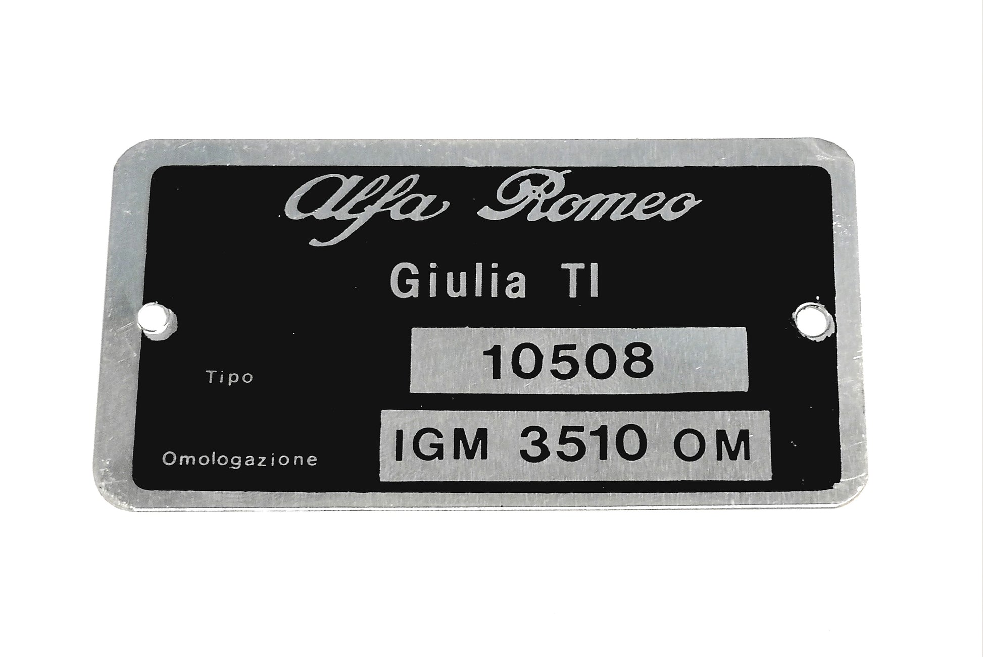 BG080  GIULIA TI TYPE PLATE 105.08 