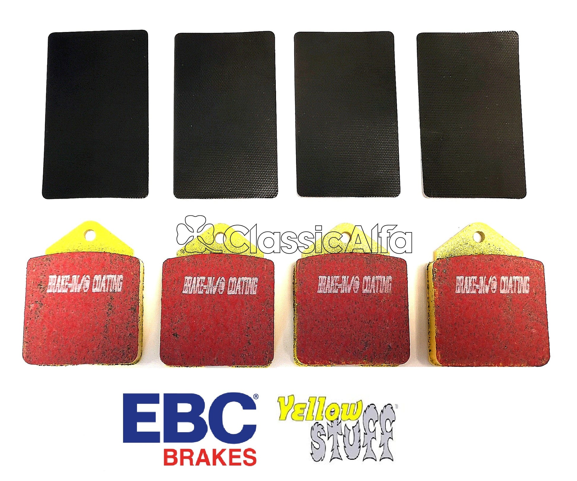 BR067 EBC YELLOW RACING FRONT BRAKE PAD SET - DUNLOP BRAKES