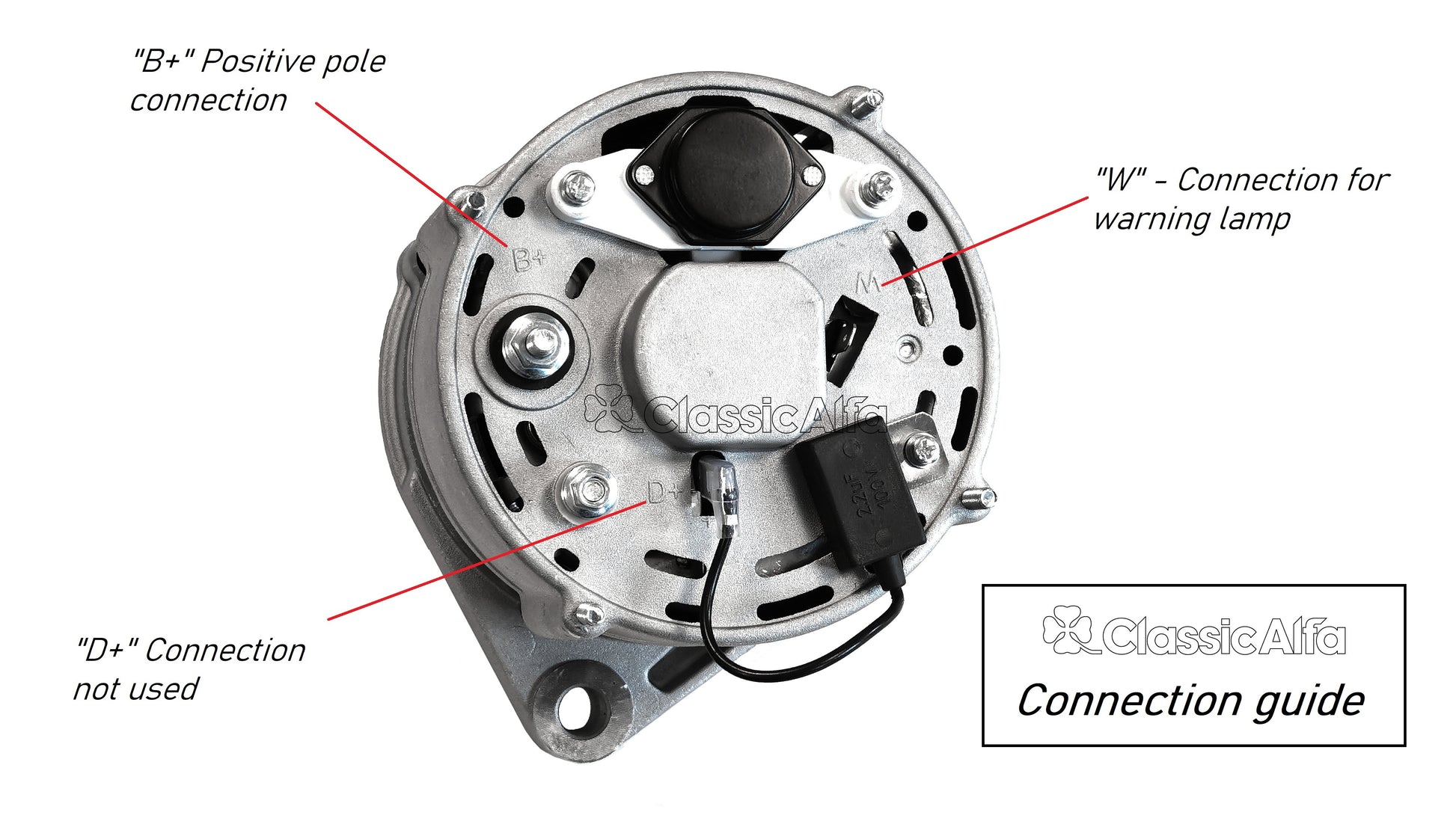 EL008/1 NEW ALTERNATOR WITH BUILT IN REGULATOR 55A
