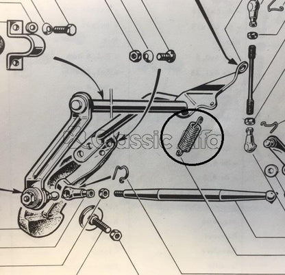 FL087 ACCELERATOR RETURN SPRING ALL 105 MODELS