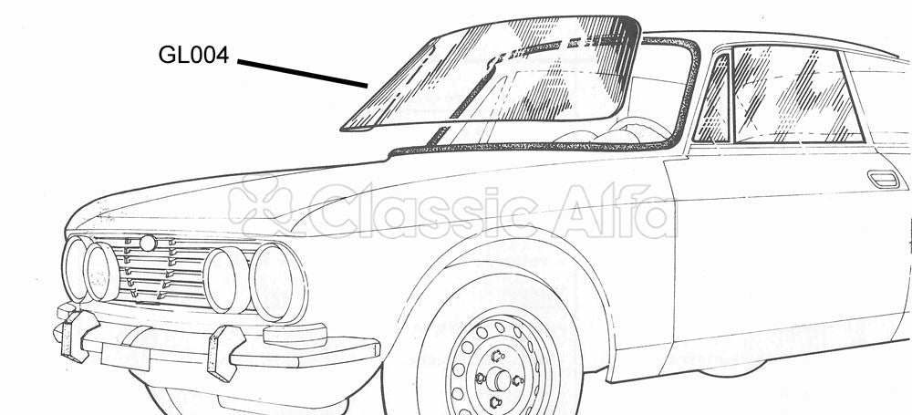 GL004/2 GT/GTV WINDSCREEN - GREEN