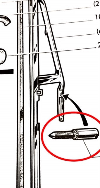 GL037 GT QUARTERLIGHT SCREW