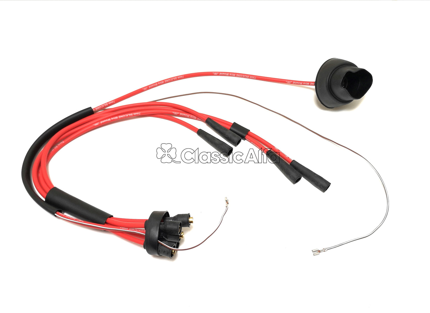 IG003/1 HT LEAD SET - LATE TYPE IN RED SILICONE