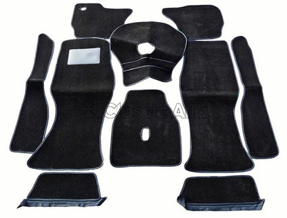 IN244 GT/GTV CARPET SET BLACK - BUDGET LEFT HAND DRIVE, HANGING PEDALS