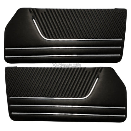 IN076 SPIDER DOOR PANELS 1966-78 BLACK- PAIR LHD & RHD