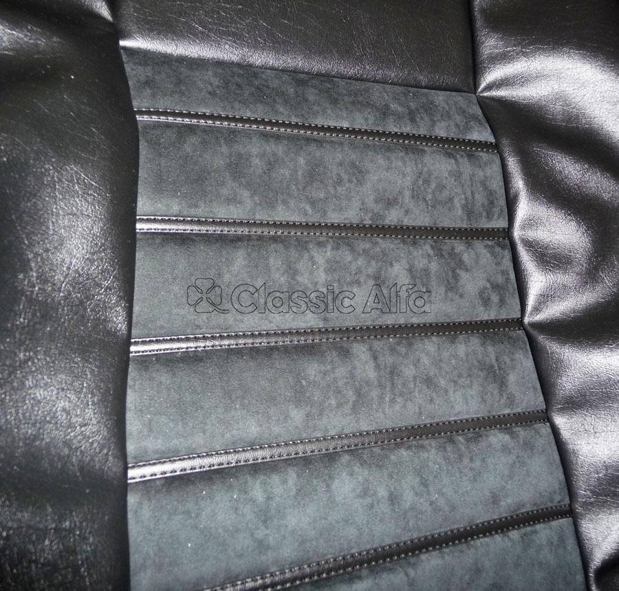 IN090 SPIDER  S4 (1990-93) SEAT COVER - BLACK VINYL & ALCANTARA