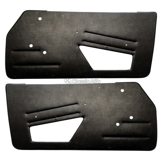IN103 SPIDER 1978-89 INNER DOOR TRIM PANELS - BLACK - PAIR