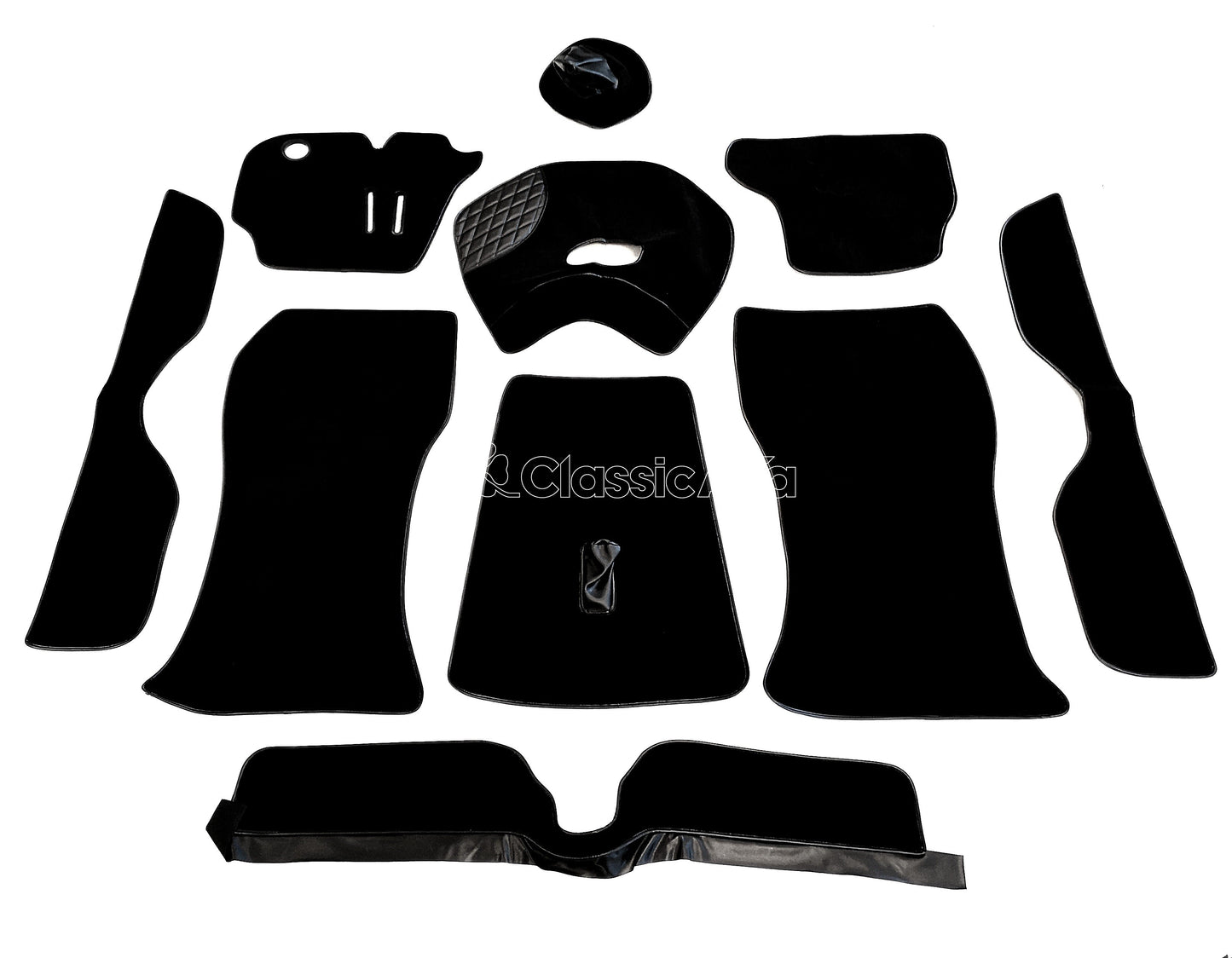 IN247 SPRINT GT/GTV CARPET TO 1968 - LHD- BLACK - STANDING PEDALS