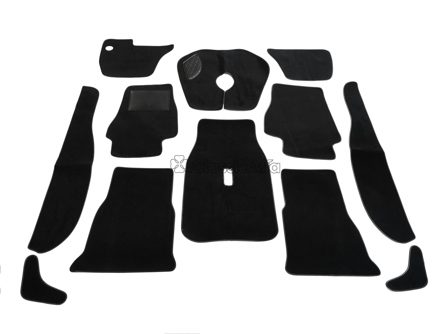 IN260/2 BERLINA 2000 BLACK CARPET SET - LEFT HAND DRIVE HANGING PEDALS