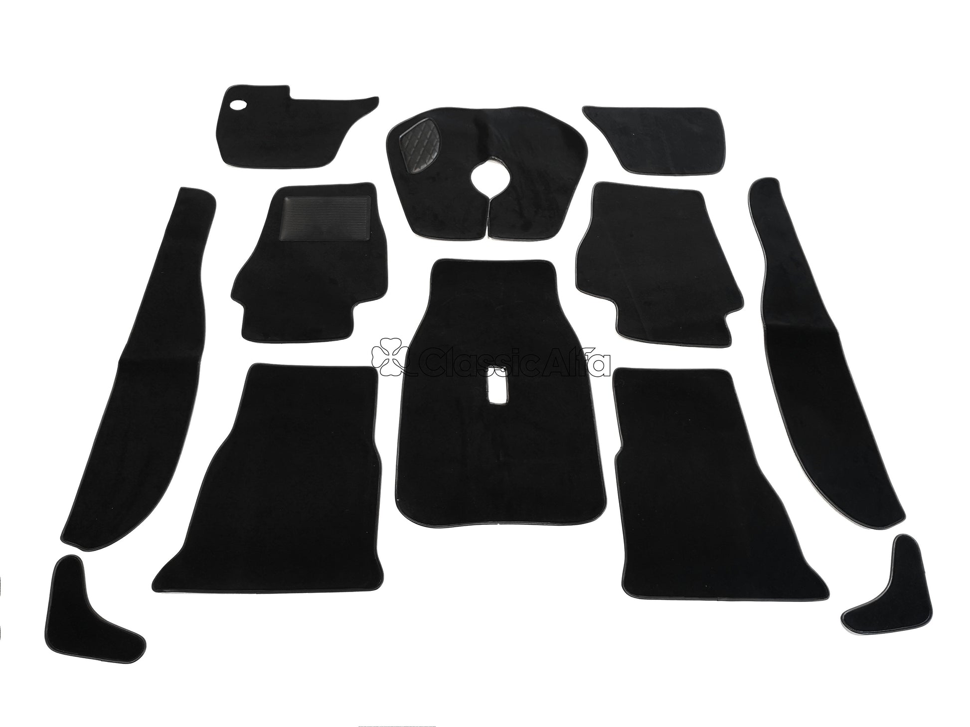 IN260/2 BERLINA 2000 BLACK CARPET SET - LEFT HAND DRIVE HANGING PEDALS