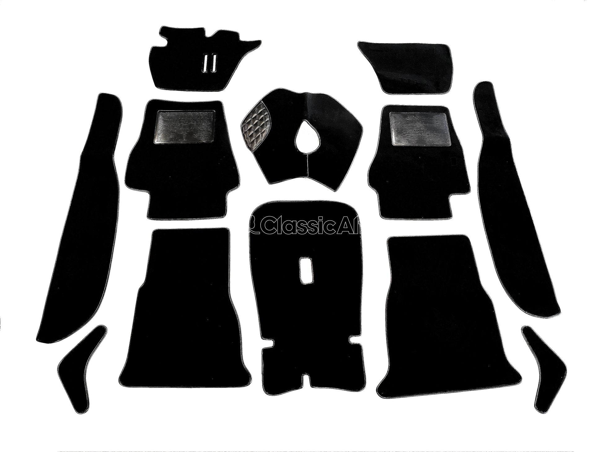 IN268/1 GIULIA SALOON PREMIUM BLACK CARPET SET - LEFT HAND DRIVE STANDING PEDALS