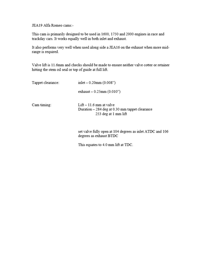 EN522 11.6mm PERFORMANCE CAMSHAFT