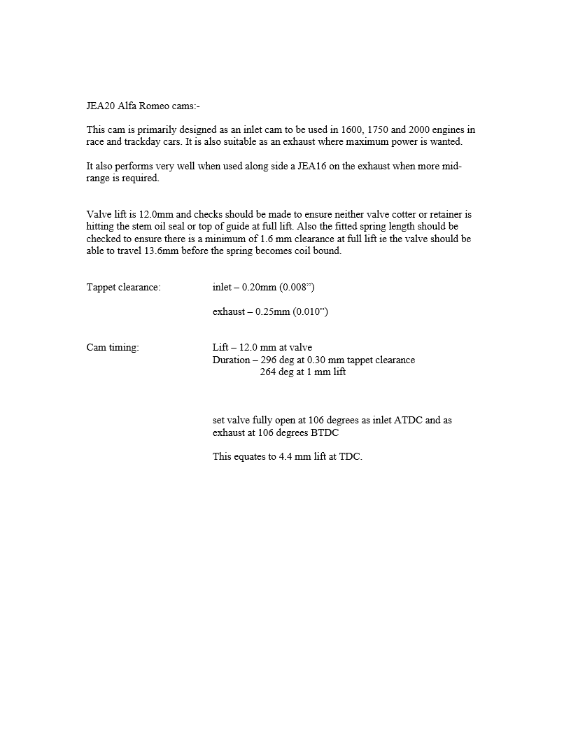 EN524 12mm RACE CAMSHAFT