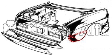 ST076 SPIDER No.4 REAR WING REPAIR SECTION - RIGHT - BEHIND WHEEL 1970 on