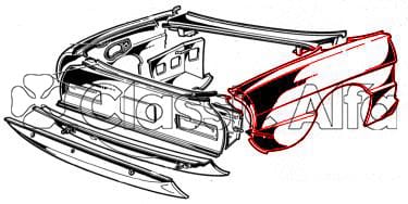 ST058 SPIDER 1970-82 REAR WING - RIGHT