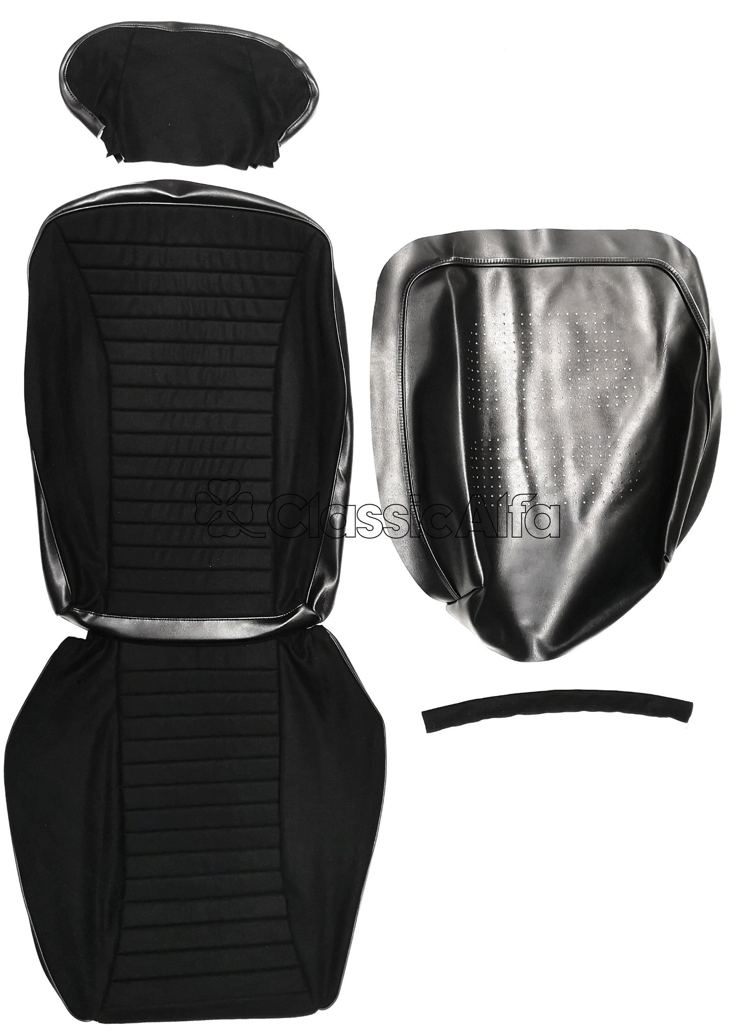 MN069/1 MONTREAL SEAT COVER BLACK CLOTH & VINYL