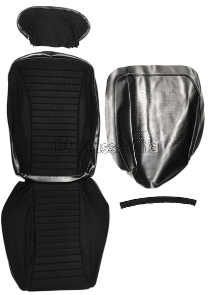 MN069/1 MONTREAL SEAT COVER BLACK CLOTH & VINYL