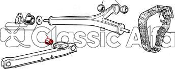 SU062 REAR SUSPENSION TRAILING ARM - REAR BUSH - HEAVY DUTY