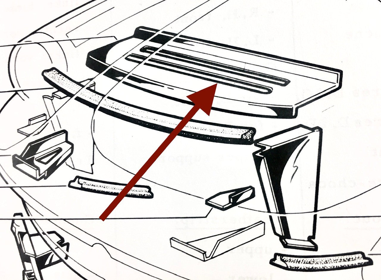 ST262 UPPER RADIATOR FRAME PANEL SPIDER 1969-1982