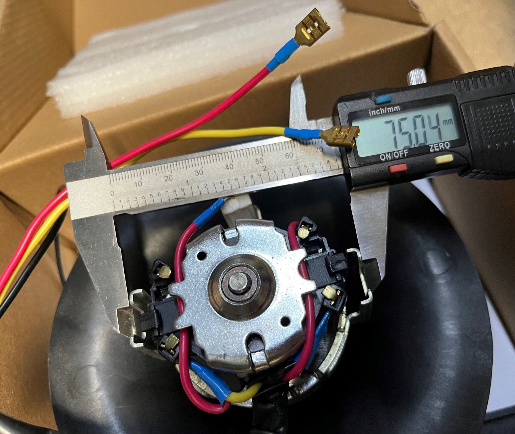 WA021/1 HEATER MOTOR AND FAN 17cm DIAMETER